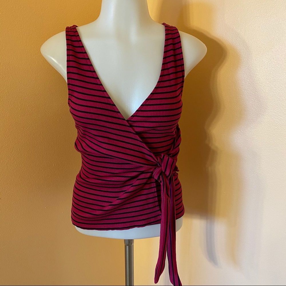 EXPRESS Stripped Wrap Tank Top NWT